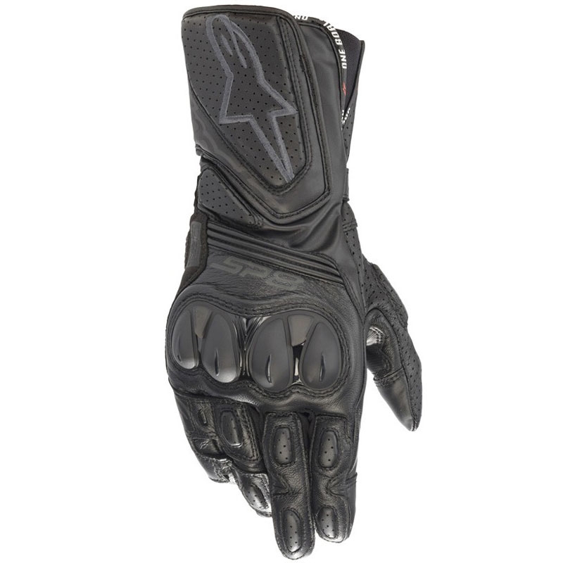 Alpinestars SP-8 mustat moottoripyöräkäsineet