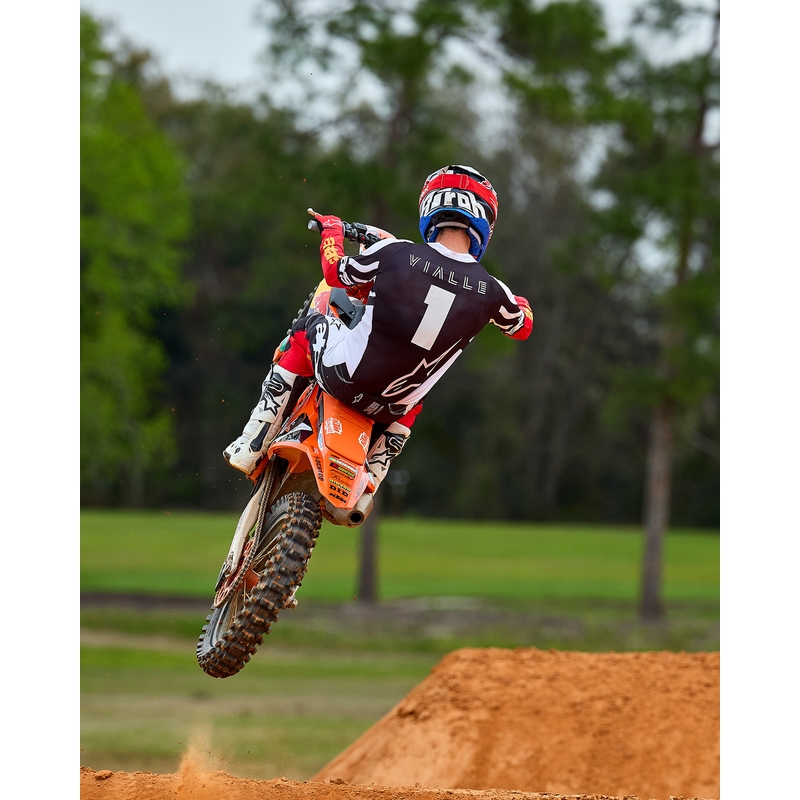 Alpinestars Techstar rajoitettu painos Deep black-white-fluo red-orange motocross trikoo