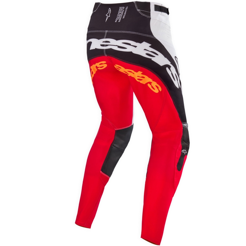 Alpinestars Techstar rajoitettu painos Deep black-white-fluo red-orange motocross housut