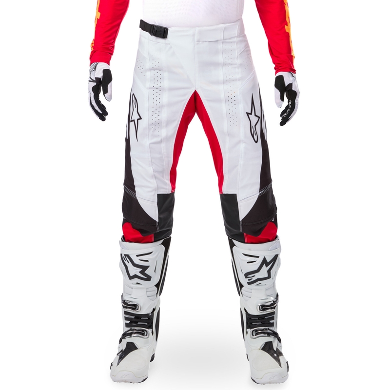 Alpinestars Techstar rajoitettu painos Deep black-white-fluo red-orange motocross housut