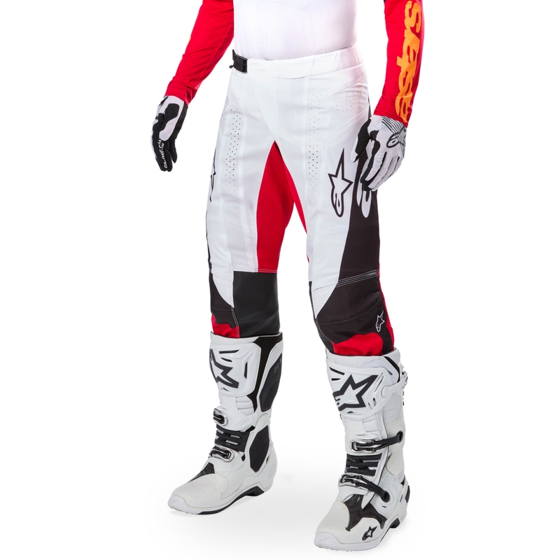 Alpinestars Techstar rajoitettu painos Deep black-white-fluo red-orange motocross housut