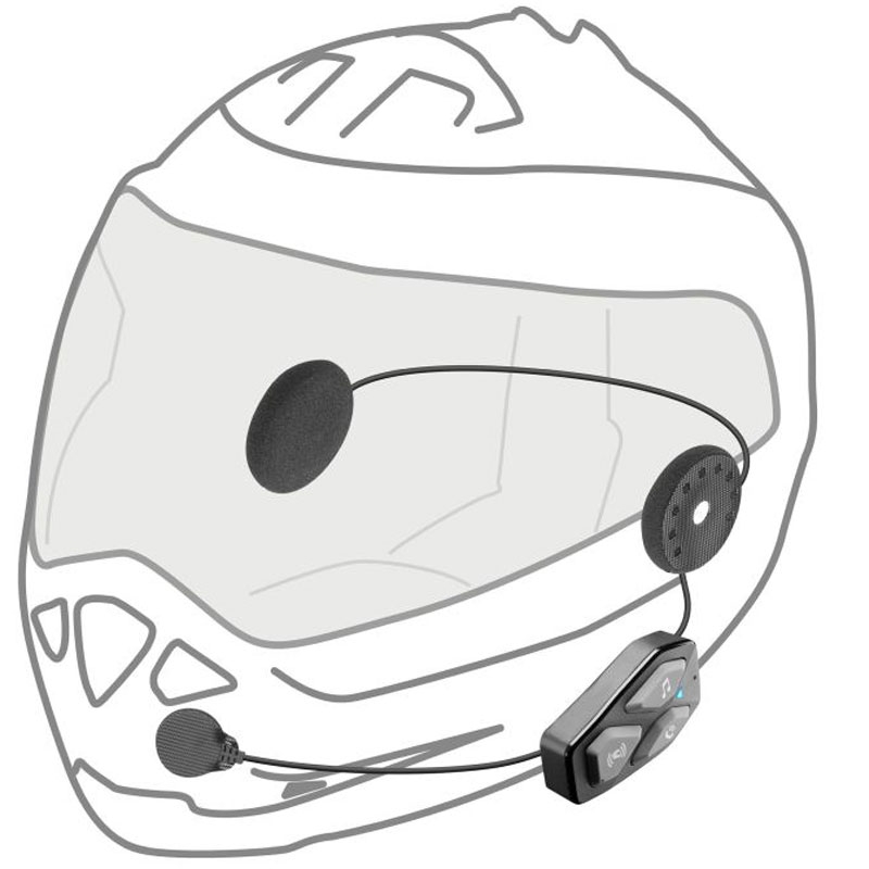 Bluetooth headset pro uzavřené a otevřené helmy Interphone U-COM3 s HD reproduktory
