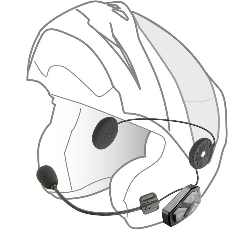 Bluetooth headset pro uzavřené a otevřené helmy Interphone U-COM3 s HD reproduktory