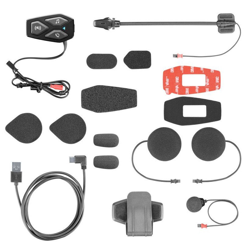 Bluetooth headset pro uzavřené a otevřené helmy Interphone U-COM3 s HD reproduktory