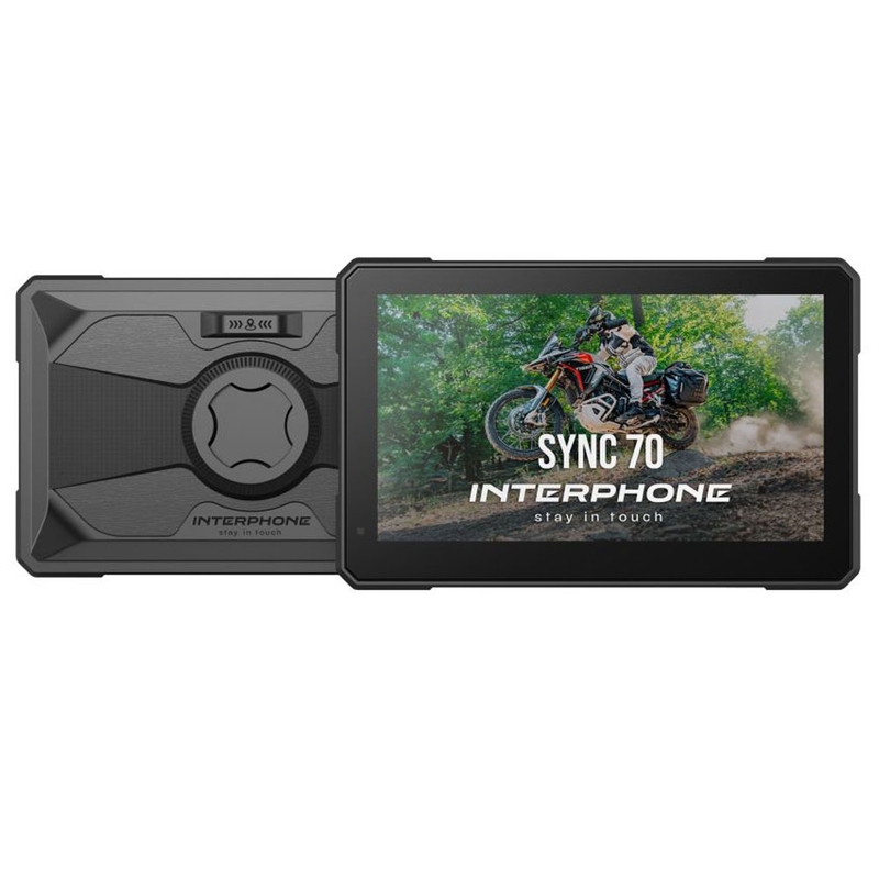 Interphone SYNC70 ESSENTIAL Apple CarPlay- ja Android Auto -näyttö moottoripyöriin