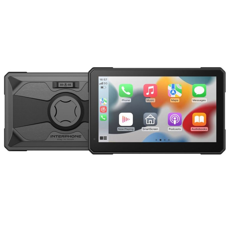 Interphone SYNC70 ESSENTIAL Apple CarPlay- ja Android Auto -näyttö moottoripyöriin