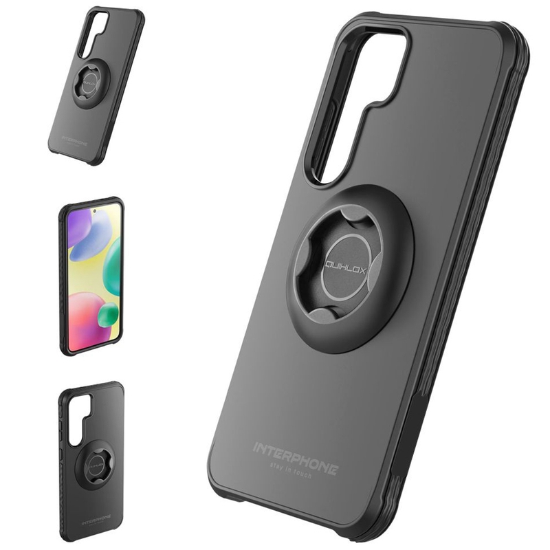 Suojakuori Interphone QUIKLOX Tetraforce Samsung Galaxy S25 musta
