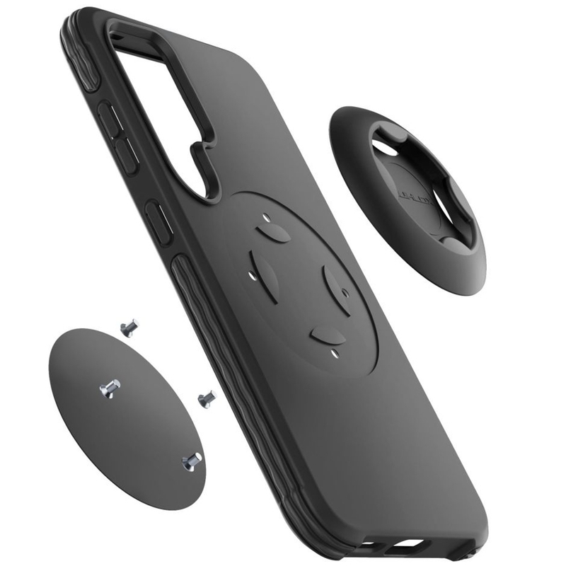 Suojakuori Interphone QUIKLOX Tetraforce Samsung Galaxy S25 Ultra musta