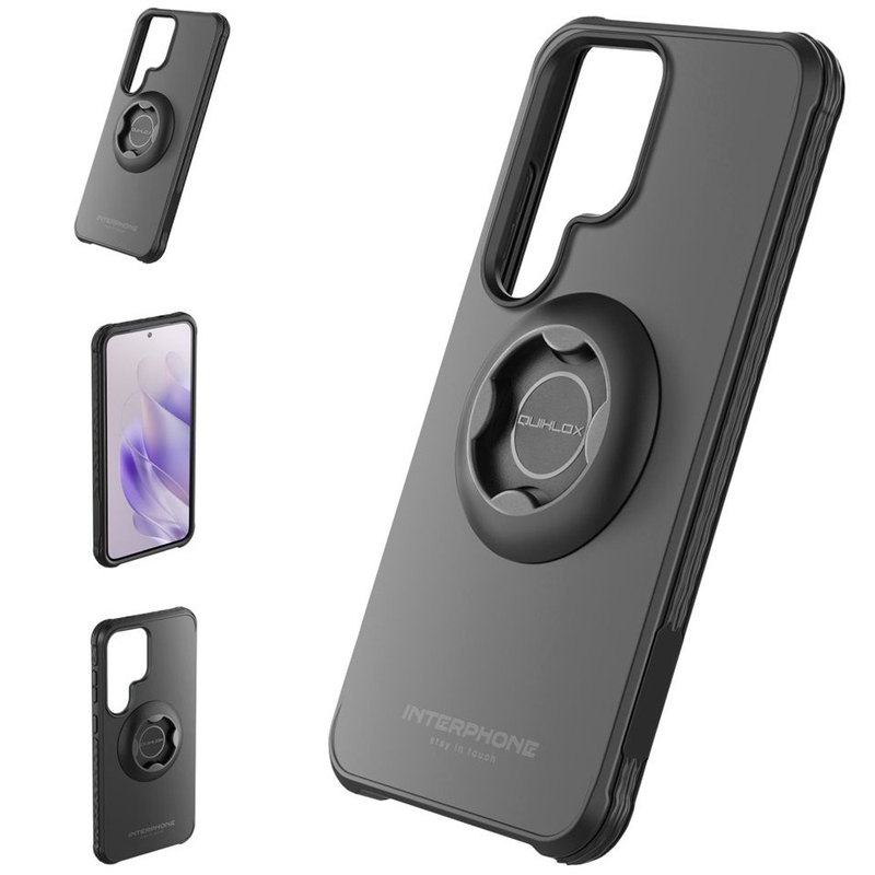 Suojakuori Interphone QUIKLOX Tetraforce Samsung Galaxy S25 Ultra musta