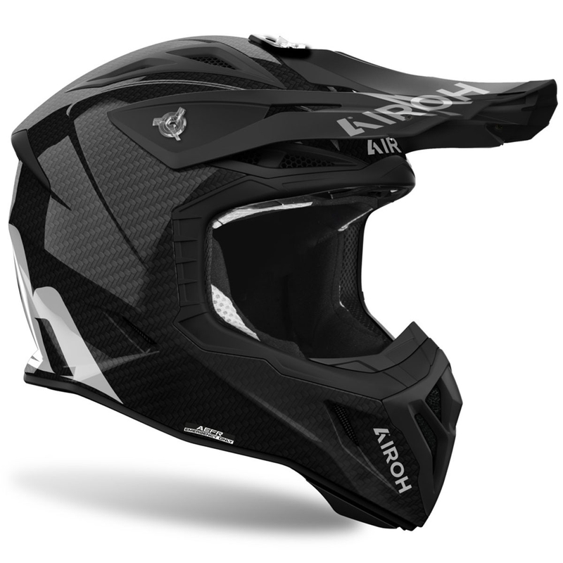Motocross kypärä Airoh Aviator ACE 2 Carbon musta kiiltävä musta kiiltävä
