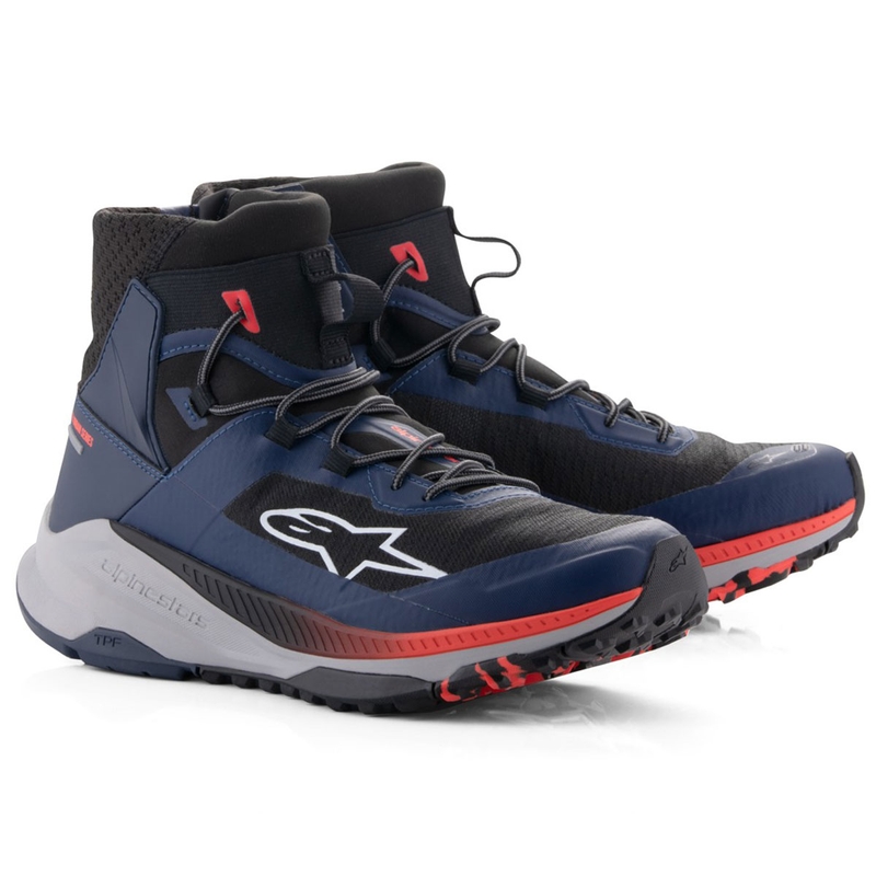 Alpinestars Speedforce XR Sininen-Musta-Fluo Red-Grey Moottoripyöräilykengät