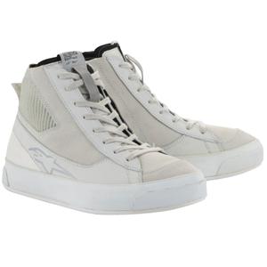 Alpinestars Stella Stated Podium Naisten moottoripyöräsaappaat Valkoinen ja harmaa