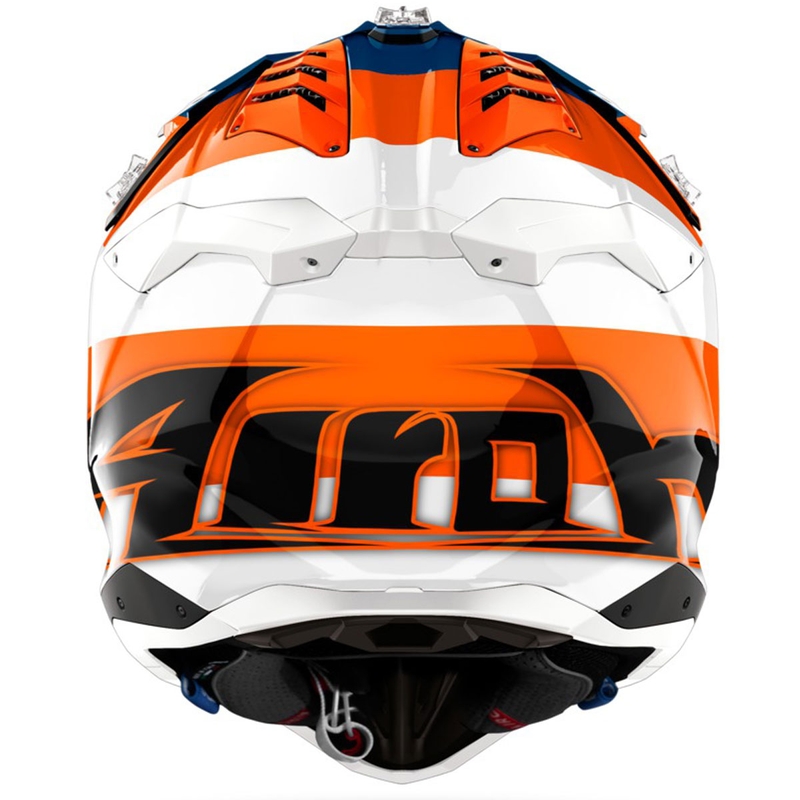 Motocross kypärä Airoh Aviator 3 Monarch kiiltävä oranssi