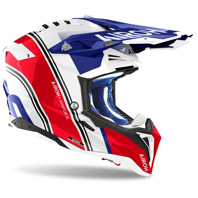 Motocross kypärä Airoh Aviator 3 Hima punainen kiiltävä
