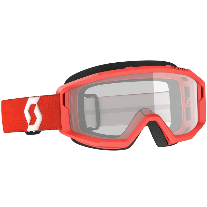 Motocross-lasit SCOTT Primal Clear punainen ja kirkas valkoinen