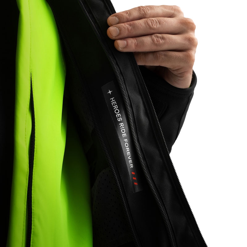 Rebelhorn Borg II musta-harmaa-fluo-keltainen moottoripyörätakki