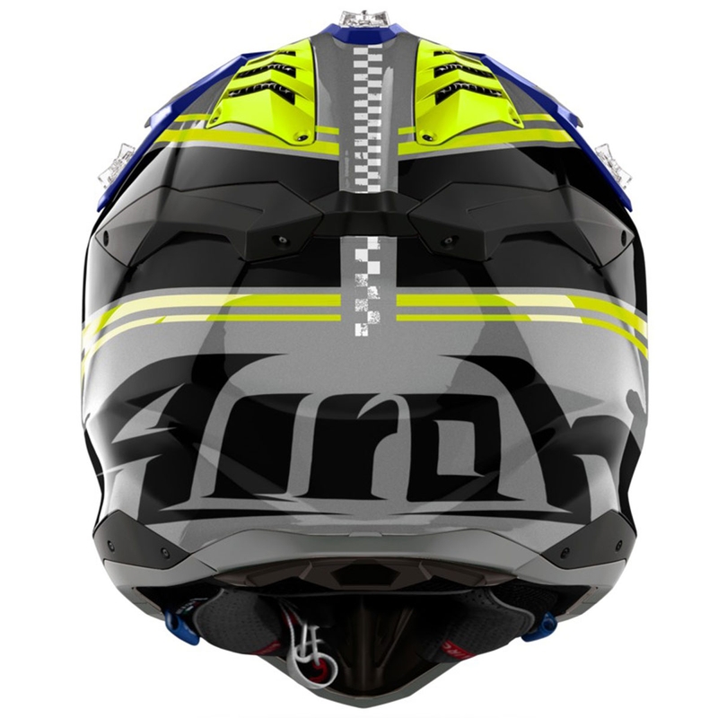 Motocross kypärä Airoh Aviator 3 Hima sininen kiiltävästi kiiltävä