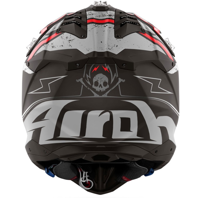 Motocross kypärä Airoh Aviator 3 Burnout musta matta musta matta