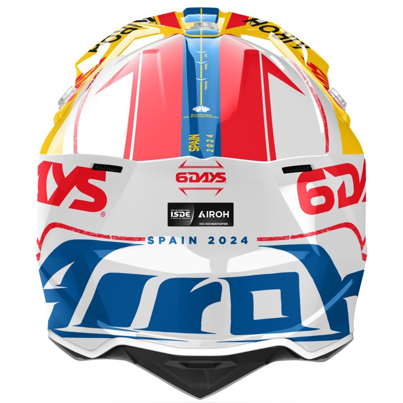 Motocross kypärä Airoh Wraaap Six Days Espanja kiiltävä monivärinen