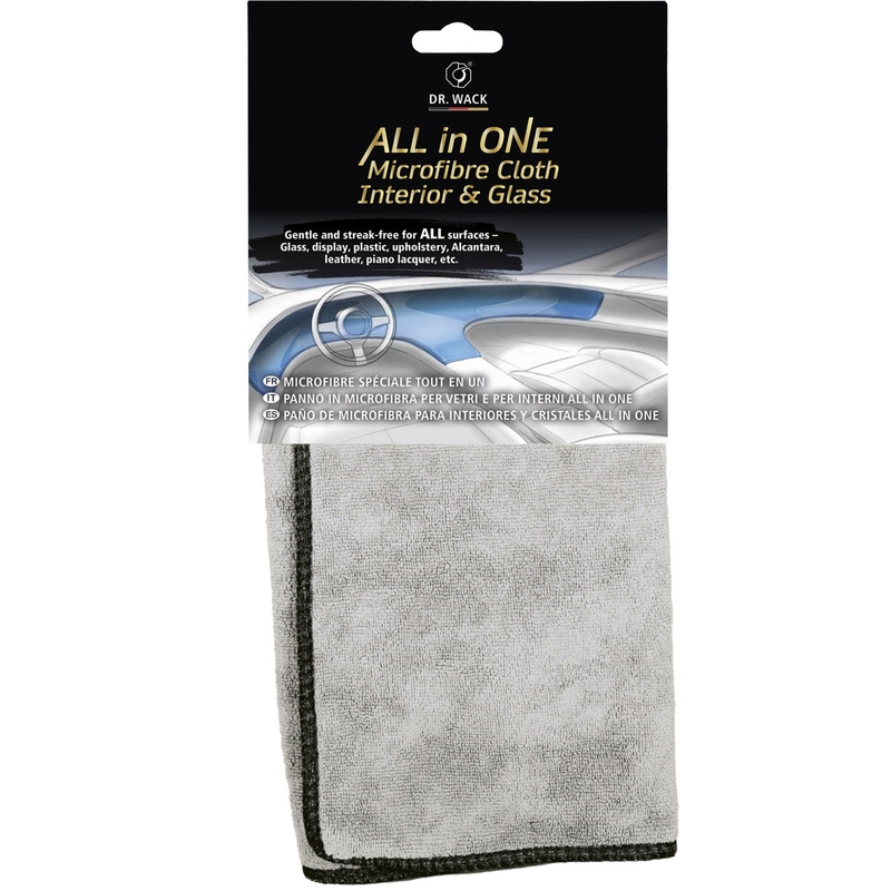 Dr. Wack All in One mikrokuituliina lasille ja sisätiloille harmaa