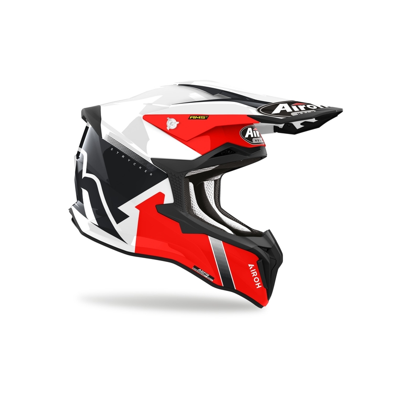Motocross kypärä Airoh Strycker Blazer punainen - laatu II - II. laatu