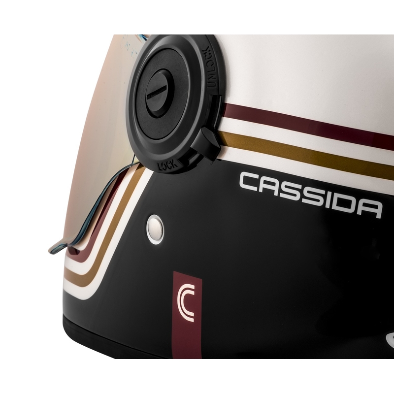 Integroitu moottoripyöräilykypärä Cassida Fibre Super Hooligan mustavihreä - luokka II