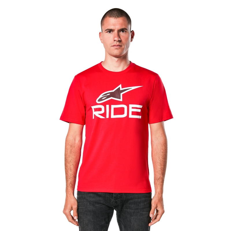 T-paita Alpinestars Ride 4.0 CSF punainen-valko-musta - laatu II - II. laatu