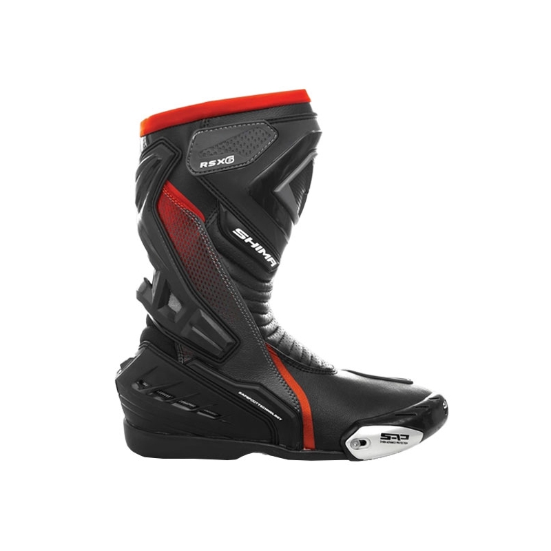 Moottoripyöräsaappaat Shima RSX-6 musta-fluo-punainen