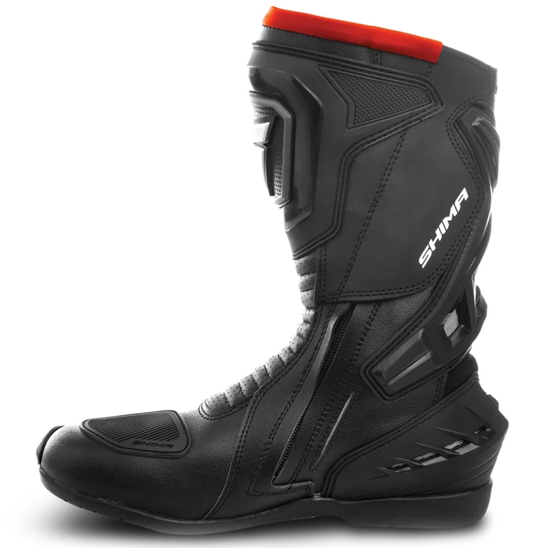 Moottoripyöräsaappaat Shima RSX-6 musta-fluo-punainen