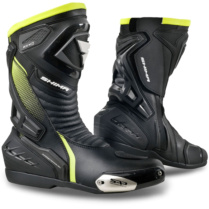 Moottoripyörä saappaat Shima RSX-6 fluo keltainen
