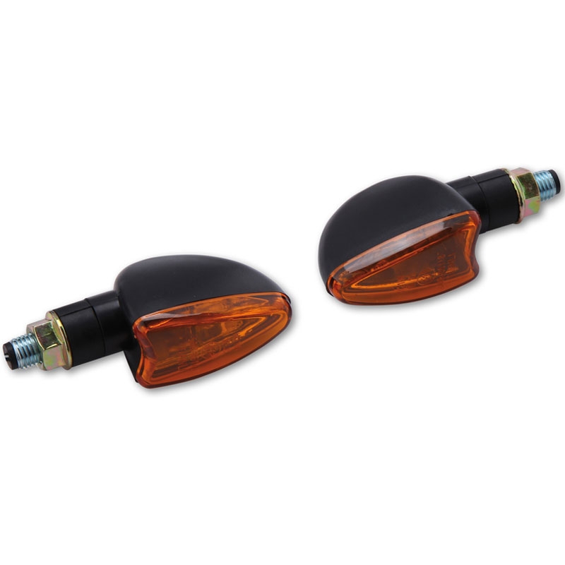 Highsider Smart Arrow Mini Musta ja oranssi moottoripyörän vilkut