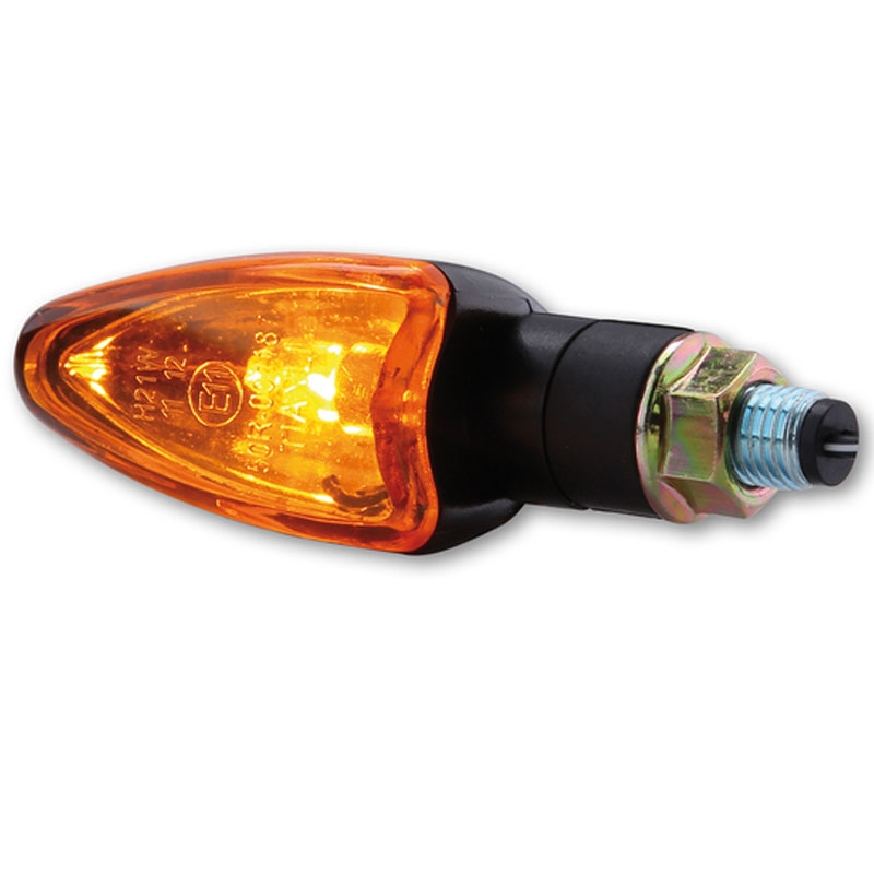 Highsider Smart Arrow Mini Musta ja oranssi moottoripyörän vilkut