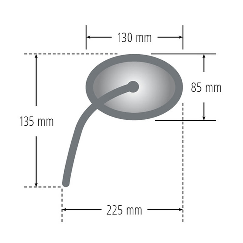 Taustapeili Highsider Smart Booster 2 ALU vasen/oikea musta