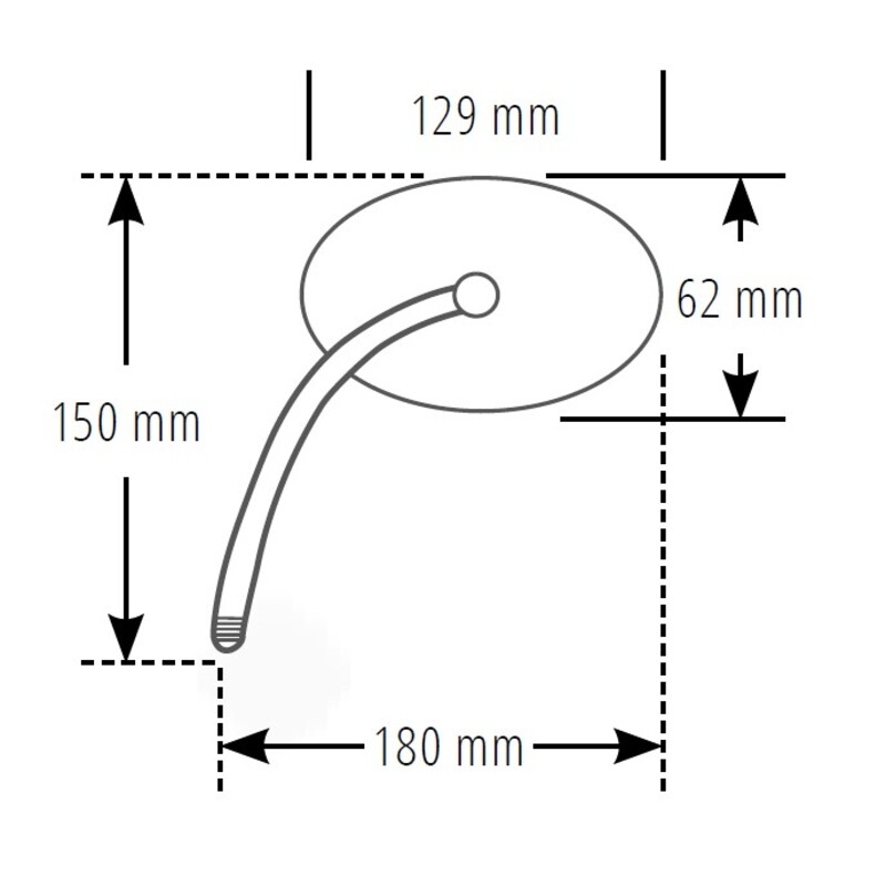 Taustapeili Highsider Smart Agila vasen/oikea musta