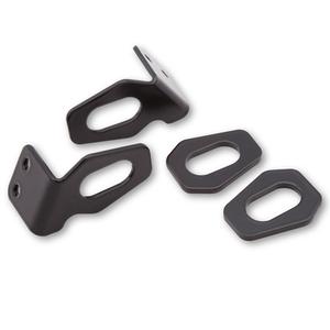 Pidike alkuperäisille Highsider Pro vilkuille Honda moottoripyörän rekisterikilviin musta (pari)