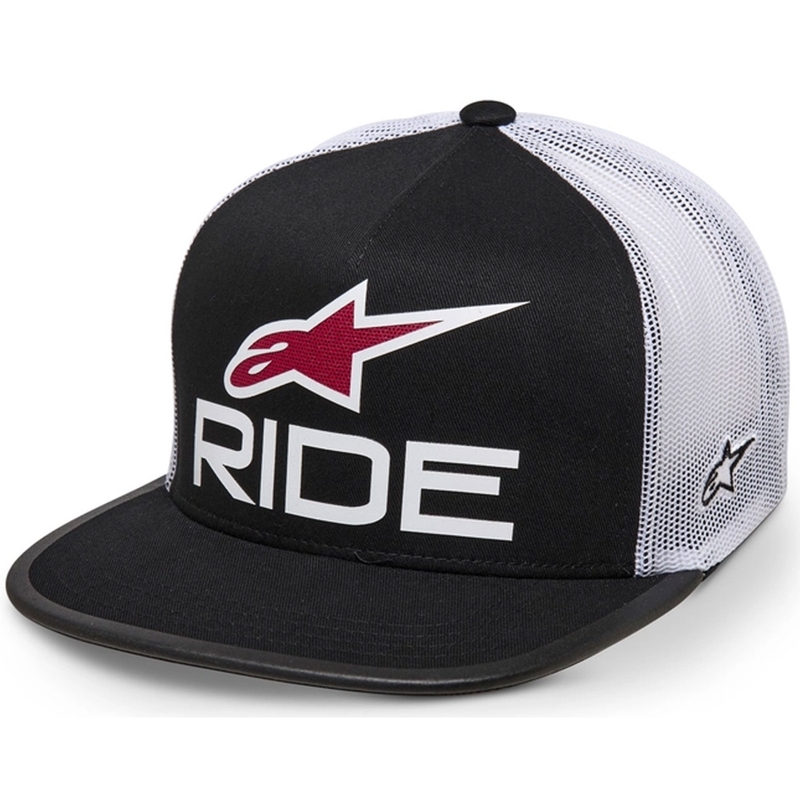 Alpinestars Ride 4.0 ER lippis musta, valkoinen ja punainen.