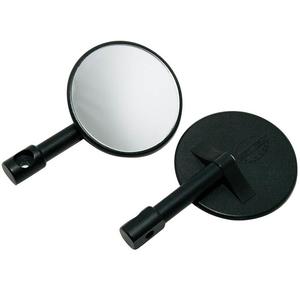 Taustapeili Highsider Smart Bar End pyöreä Musta