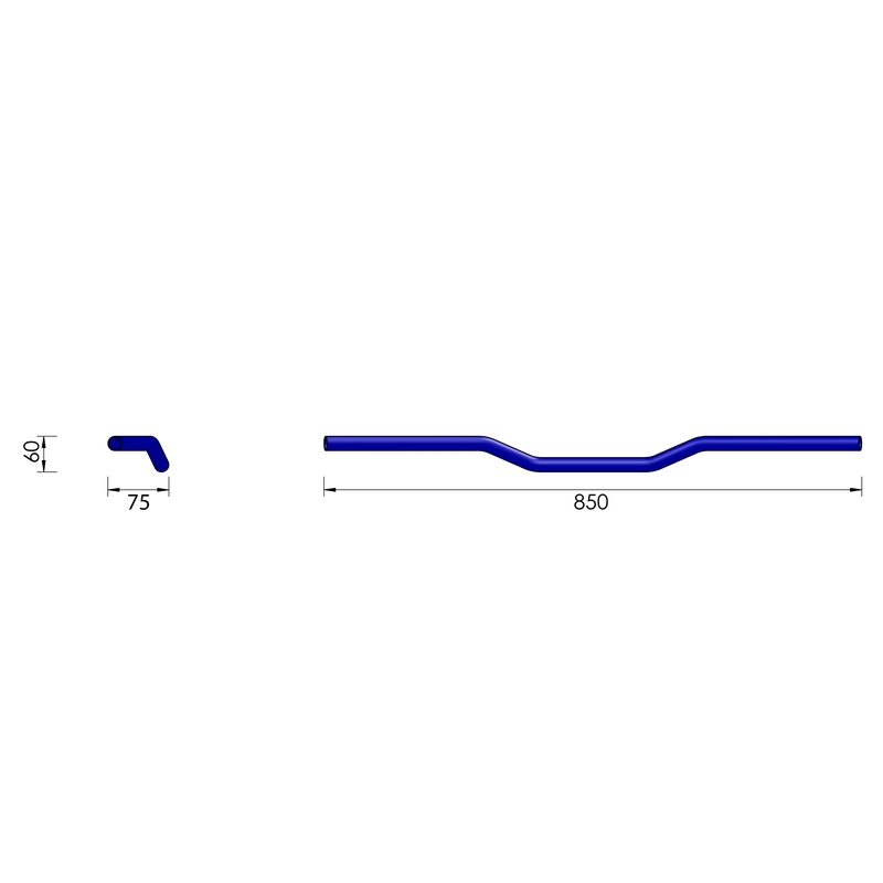 Highsider Pro Street Bar L00 25,4 mm musta