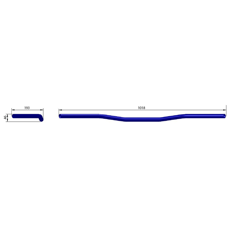 Ohjaustanko Highsider Pro Wide Bar L11 1" tuuma, 95 mm musta