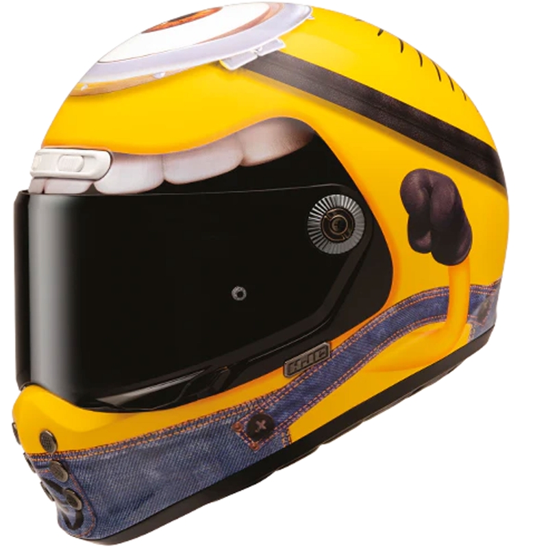Integroitu moottoripyöräkypärä HJC V10 Stuart Minions MC3 kelta-sininen