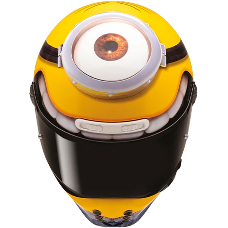 Integroitu moottoripyöräkypärä HJC V10 Stuart Minions MC3 kelta-sininen