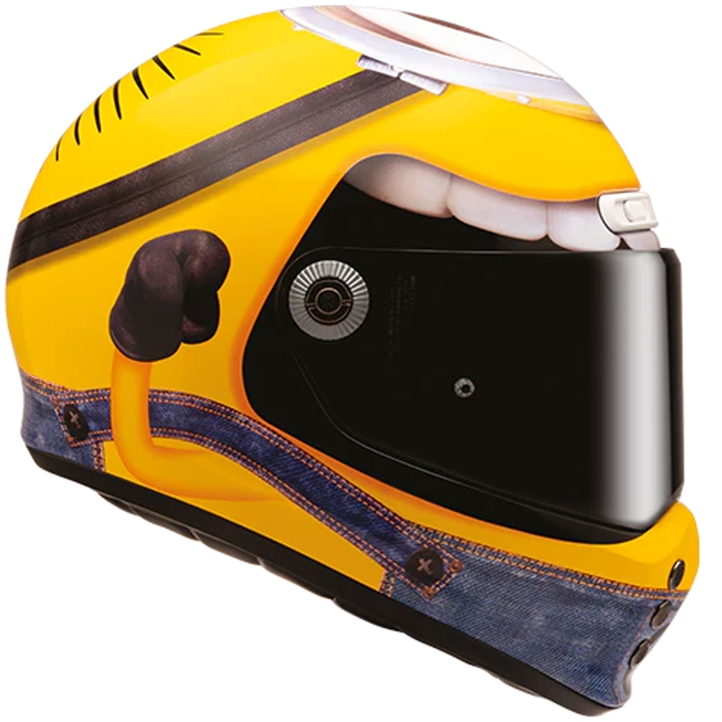 Integroitu moottoripyöräkypärä HJC V10 Stuart Minions MC3 kelta-sininen