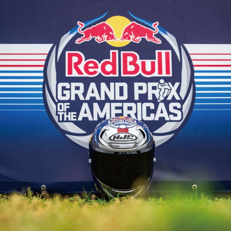 Integroitu moottoripyöräkypärä HJC RPHA 12 Red Bull Austin GP II MC21 siniharmaa