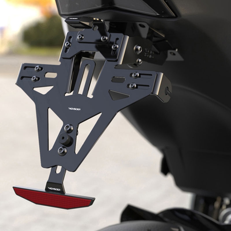 Rekisterikilven pidike valolla Highsider Akron RS PRO Triumph SPEED TRIPLE 1050 musta