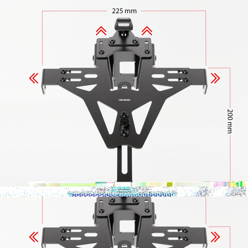 Rekisterikilven pidike valolla Highsider Akron RS PRO Suzuki SV 650 ( X) musta
