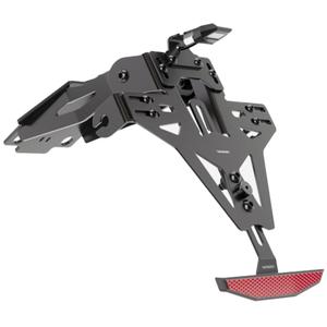 Rekisterikilven pidike valolla Highsider Akron RS PRO Yamaha MT-125 musta