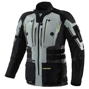 Moottoripyörätakki Rebelhorn Patrol harmaa-musta-fluo keltainen