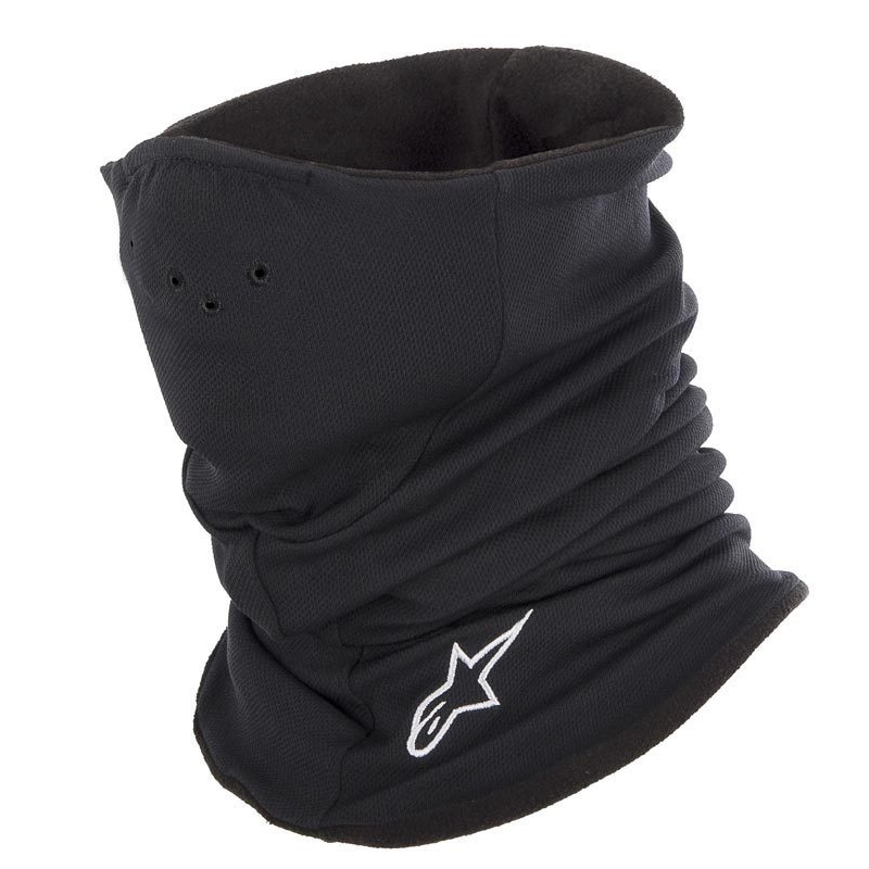 Alpinestars Tech kaulalämmitin tuuletusaukoilla musta