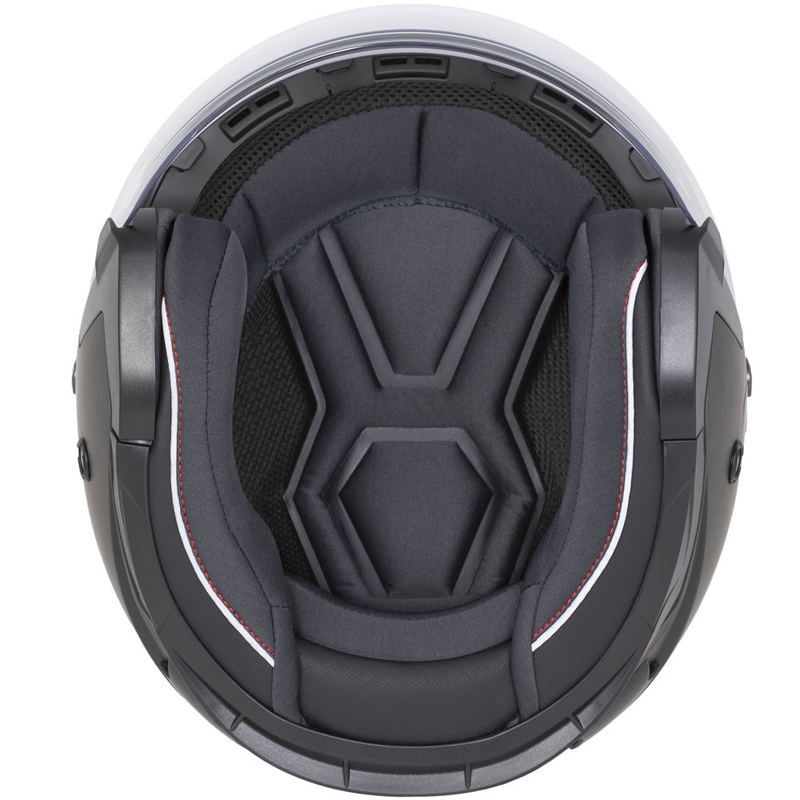 Cassida Reflex 2.0 Safety fluo keltainen-punainen-harmaa-hopeaheijastava hopea avoin moottoripyöräilykypärä