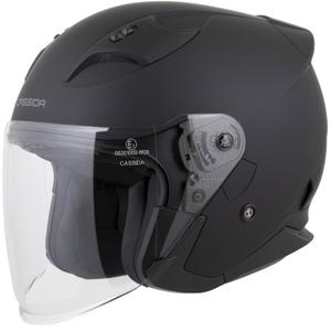 Cassida Reflex 2.0 Solid avoin moottoripyöräilykypärä matta musta-tummanharmaa